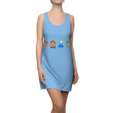 Load image into Gallery viewer, Women&#39;s Cut &amp; Sew Racerback Dress #63 Emojitastic
