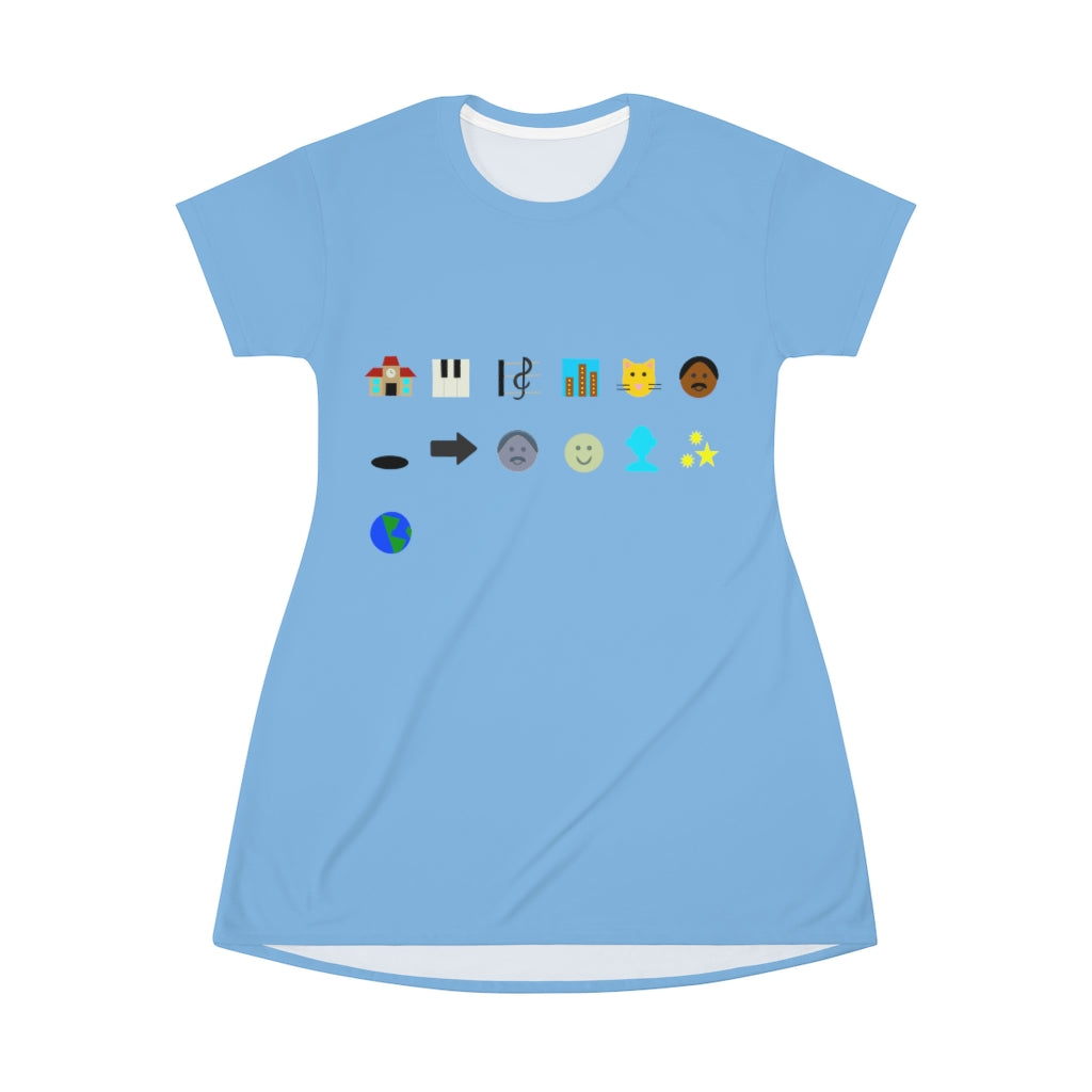 All Over Print T-Shirt Dress #165 Emojitastic