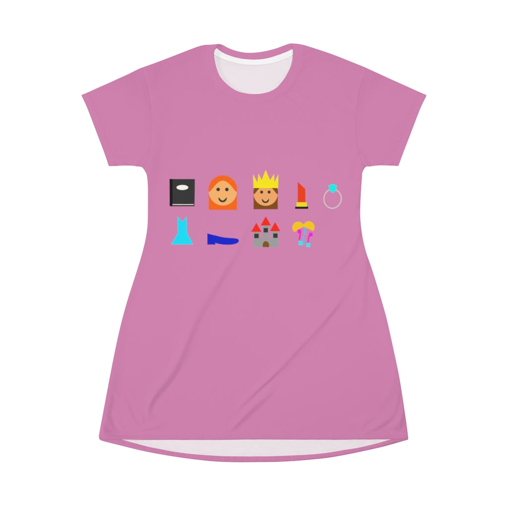 All Over Print T-Shirt Dress #231 Emojitastic