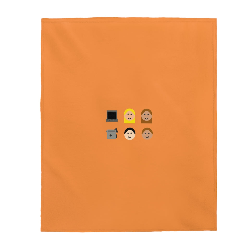 Velveteen Plush Blanket #79 Emojitastic