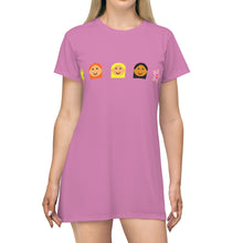 Load image into Gallery viewer, All Over Print T-Shirt Dress #246 Emojitastic
